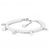 Bratara perle naturale si argint cu cristale zirconiu DiAmanti SK20213B-G